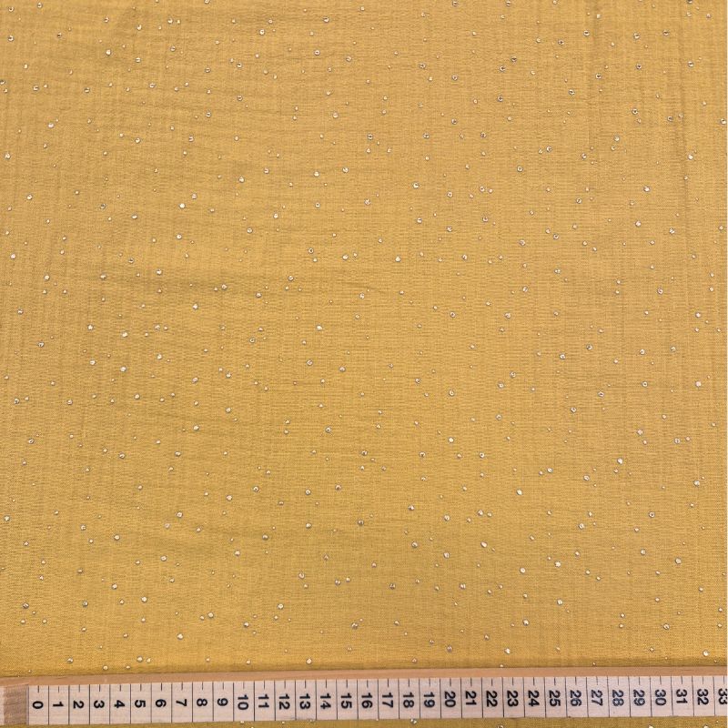 Muslin med prickar, ochre