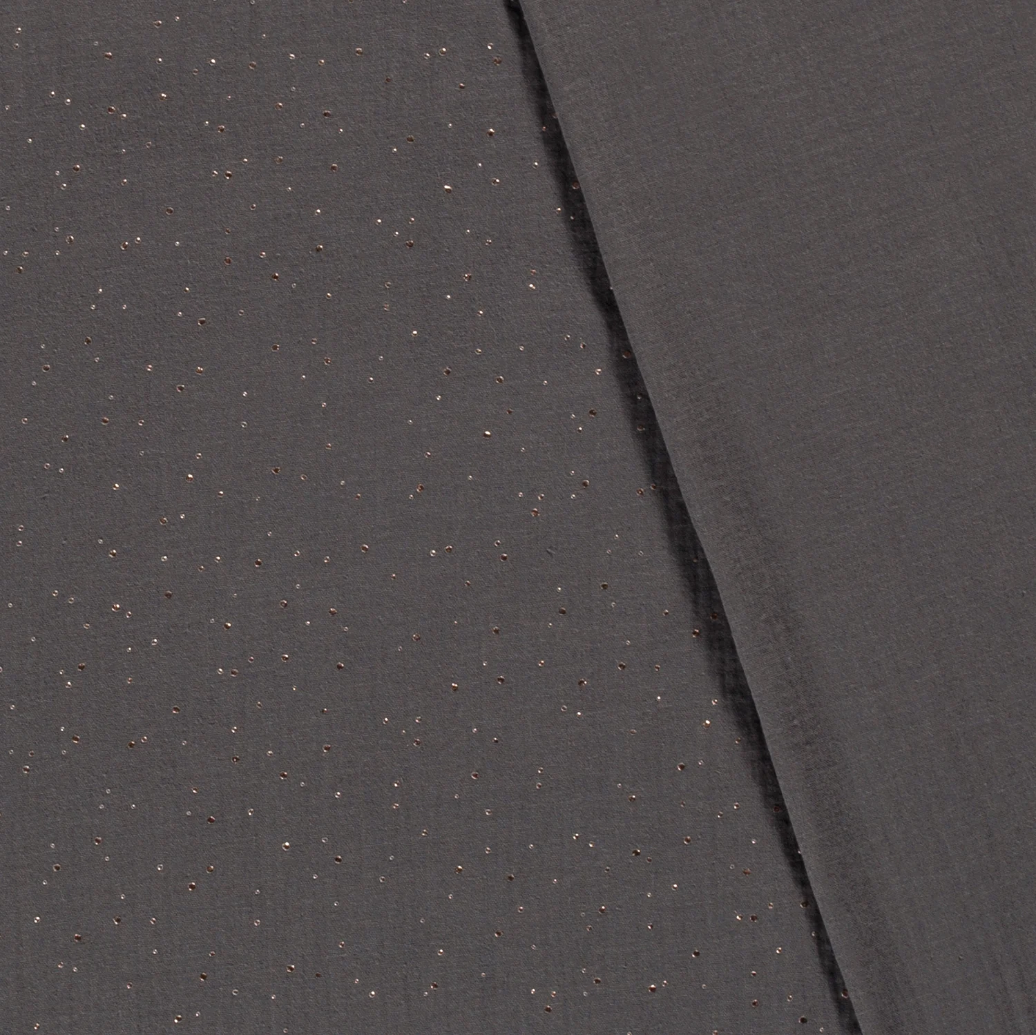 Muslin med guldprickar, mörkgrå