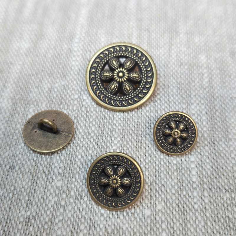 Metallknapp med hals - Brons