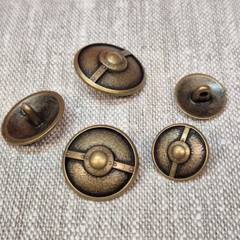 Metallknapp med hals Sköld - Brons