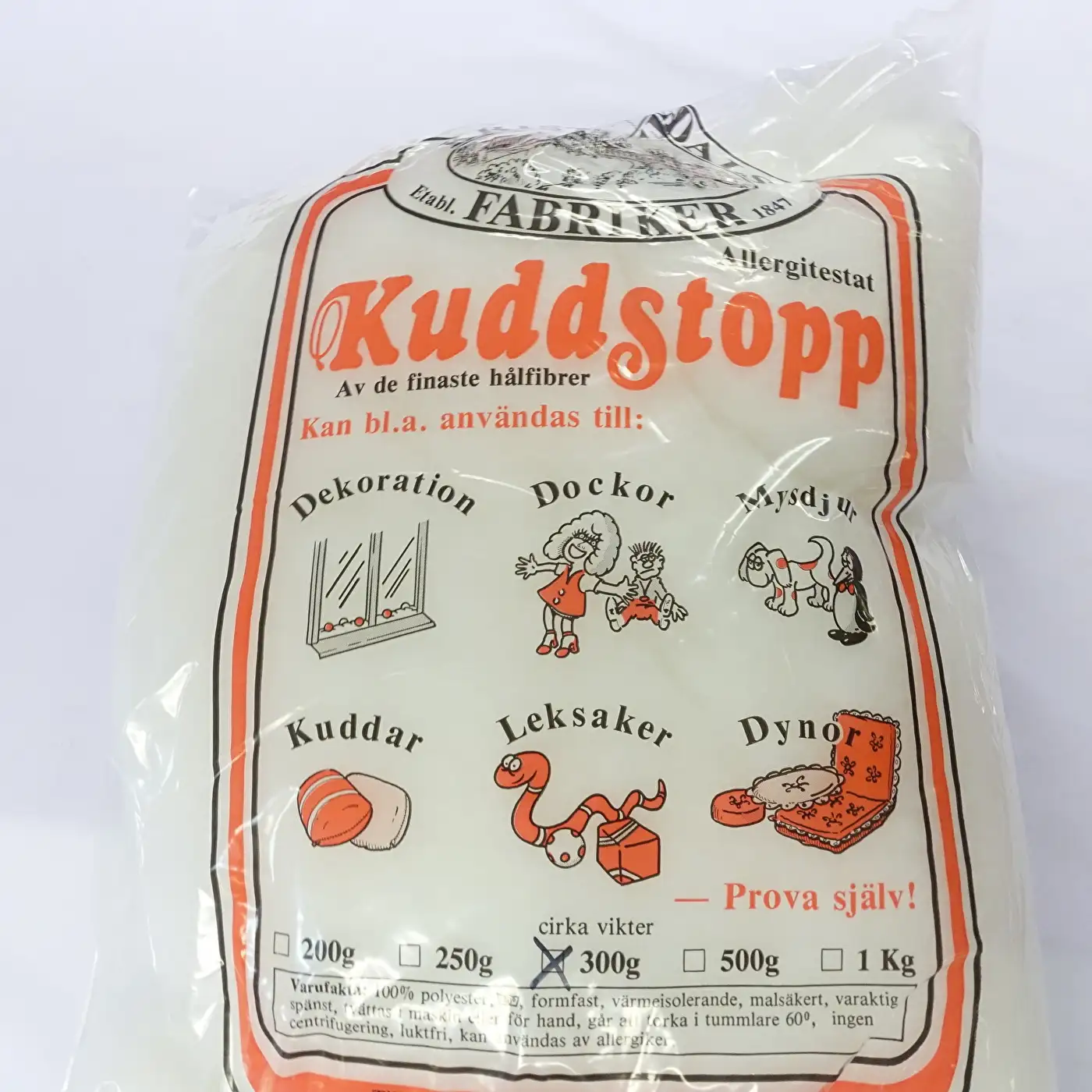 Kuddstopp 300 gram