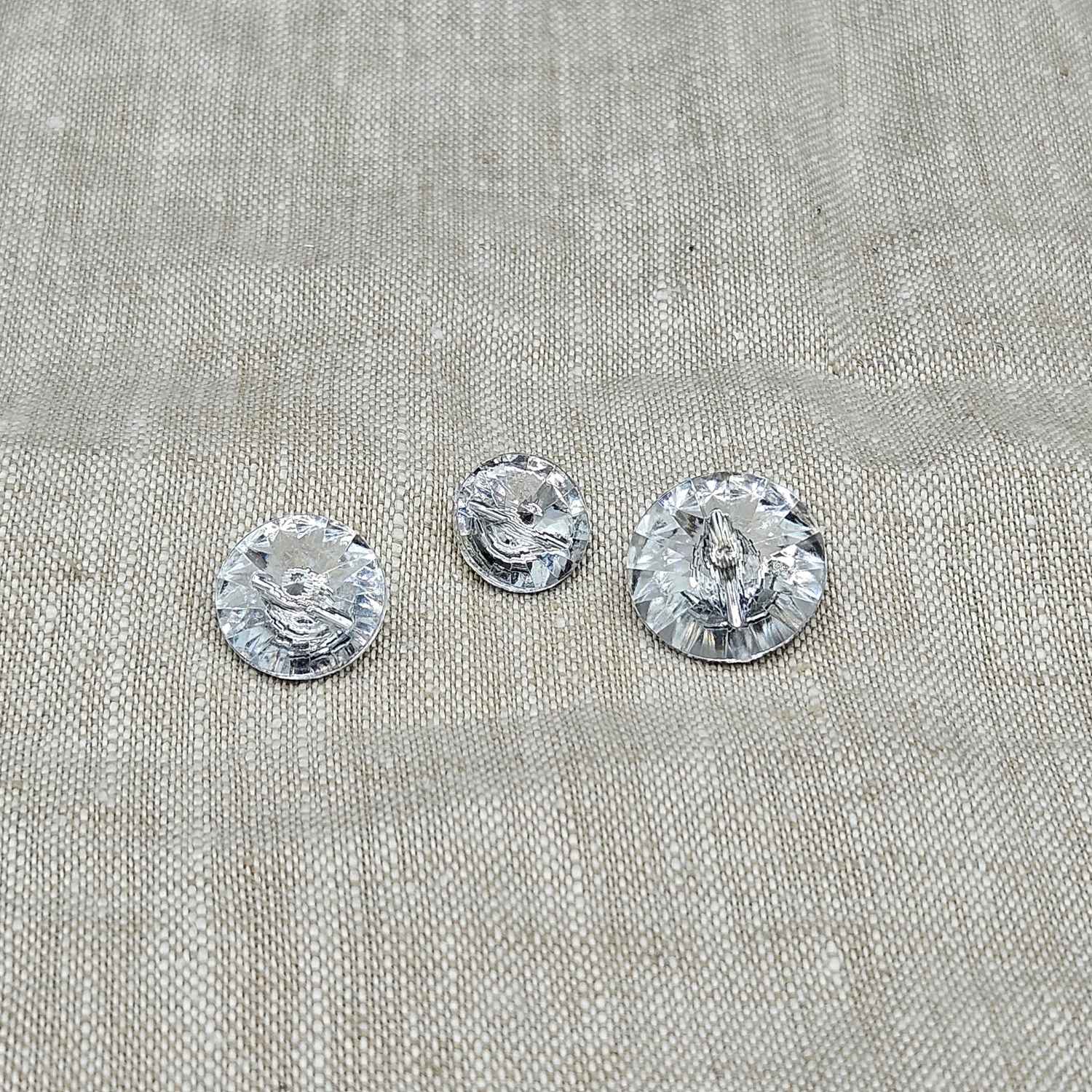 Kristallknapp Silver