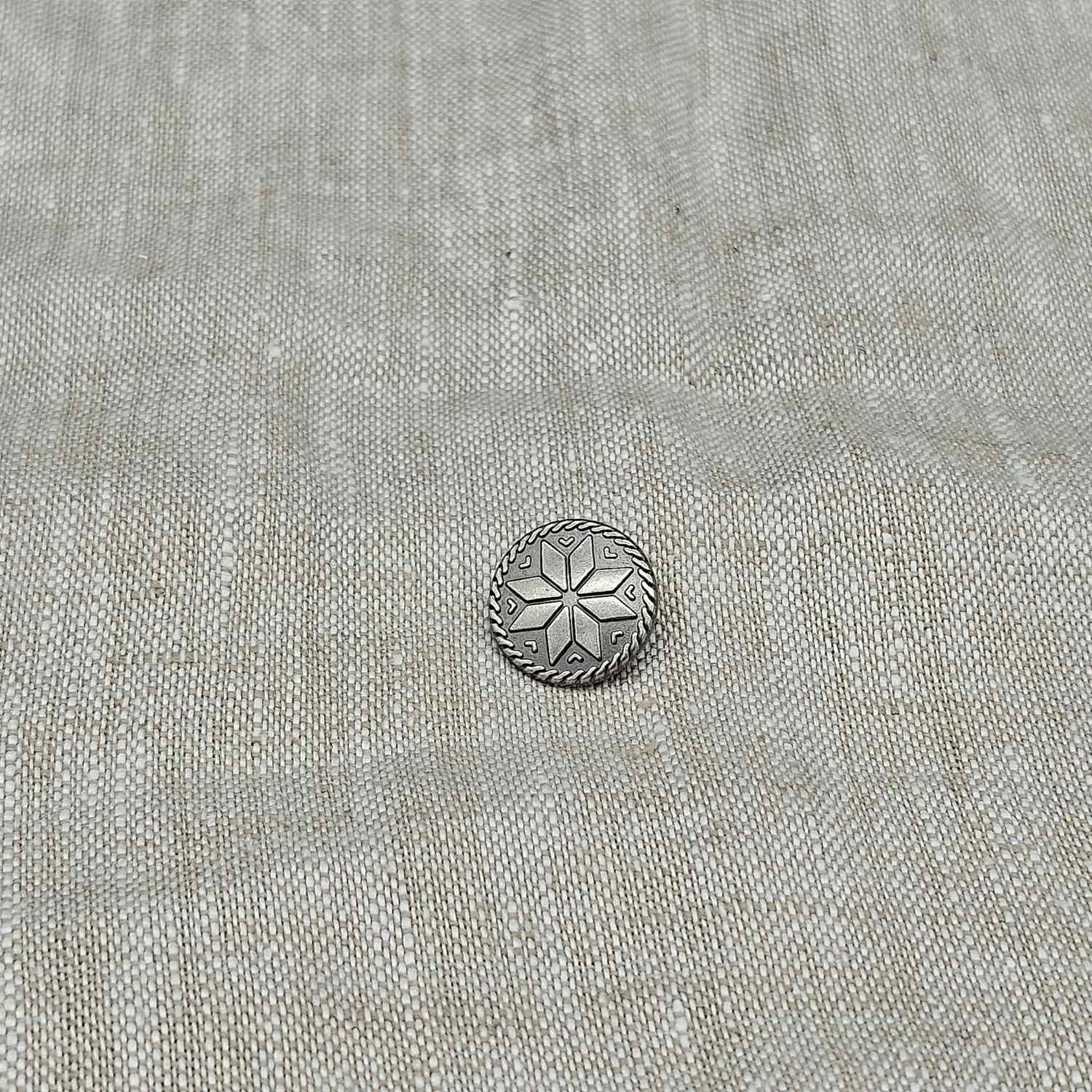 Metallknapp med hals Snöflinga