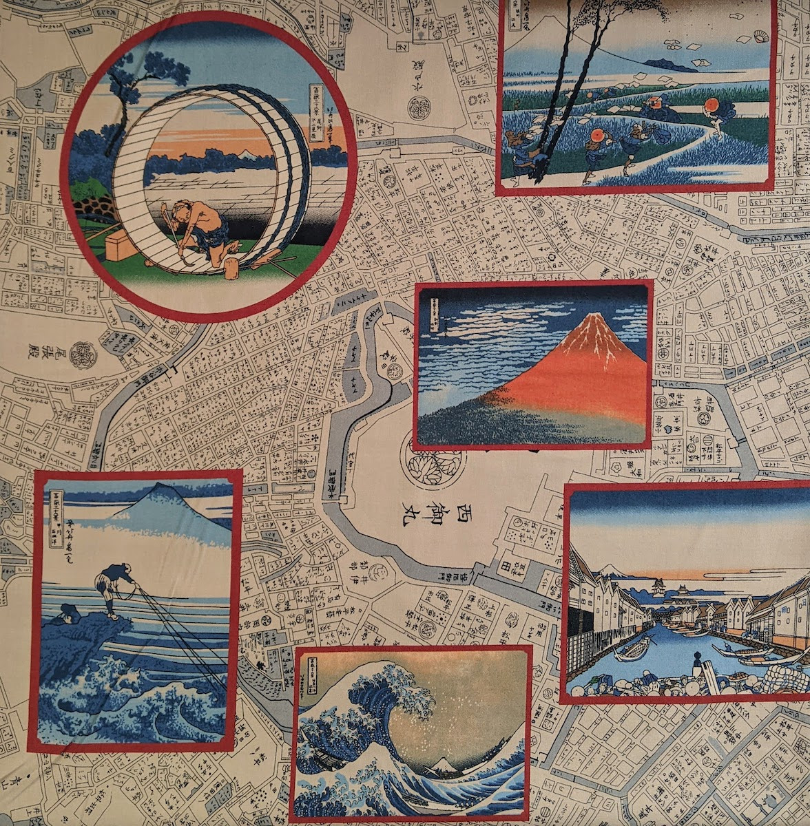 "Twelve Views of Fuji" Panel 60 x 110 cm