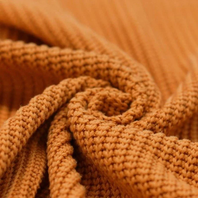 Big knit fabric Orange