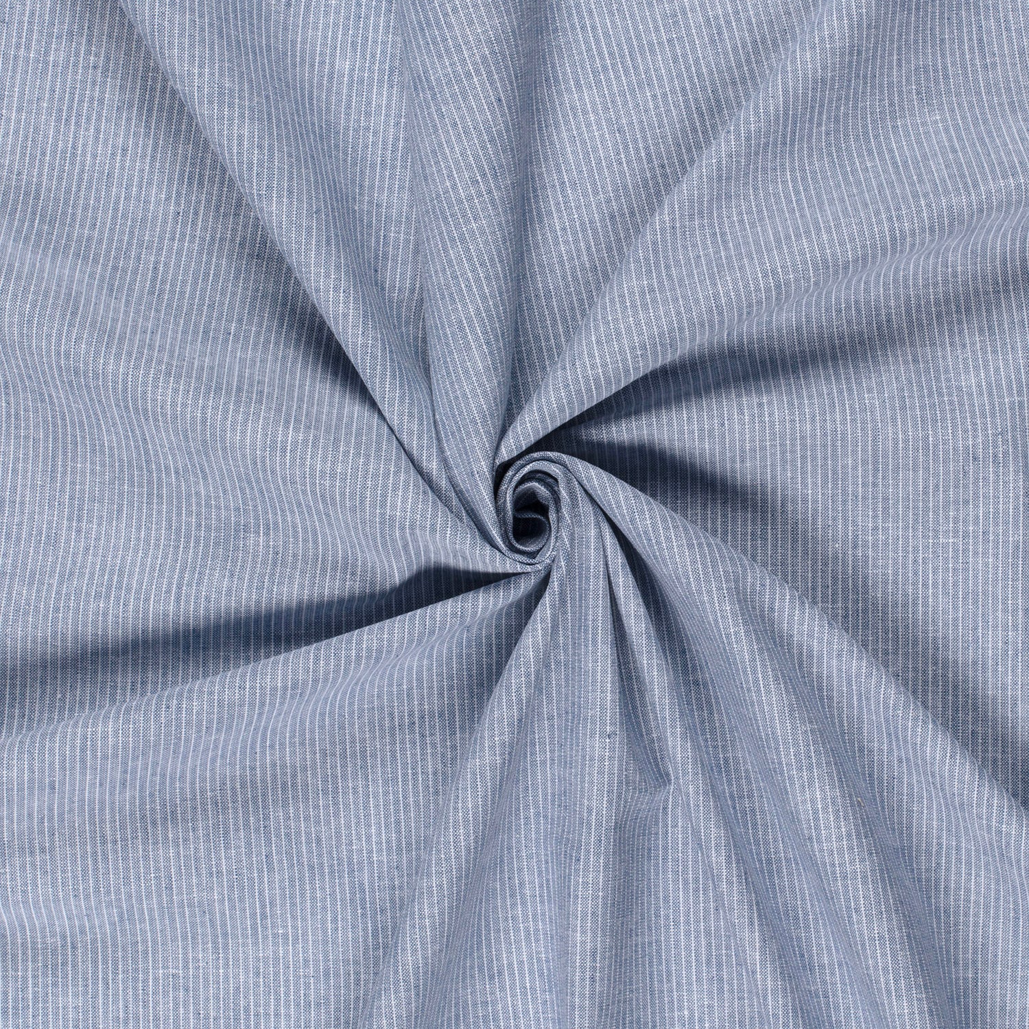 Halvlinne Chambré smalrand Indigo, 160 g/m²