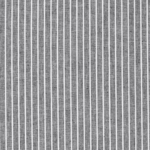 Halvlinne Chambré rand Svart, 160 g/m²