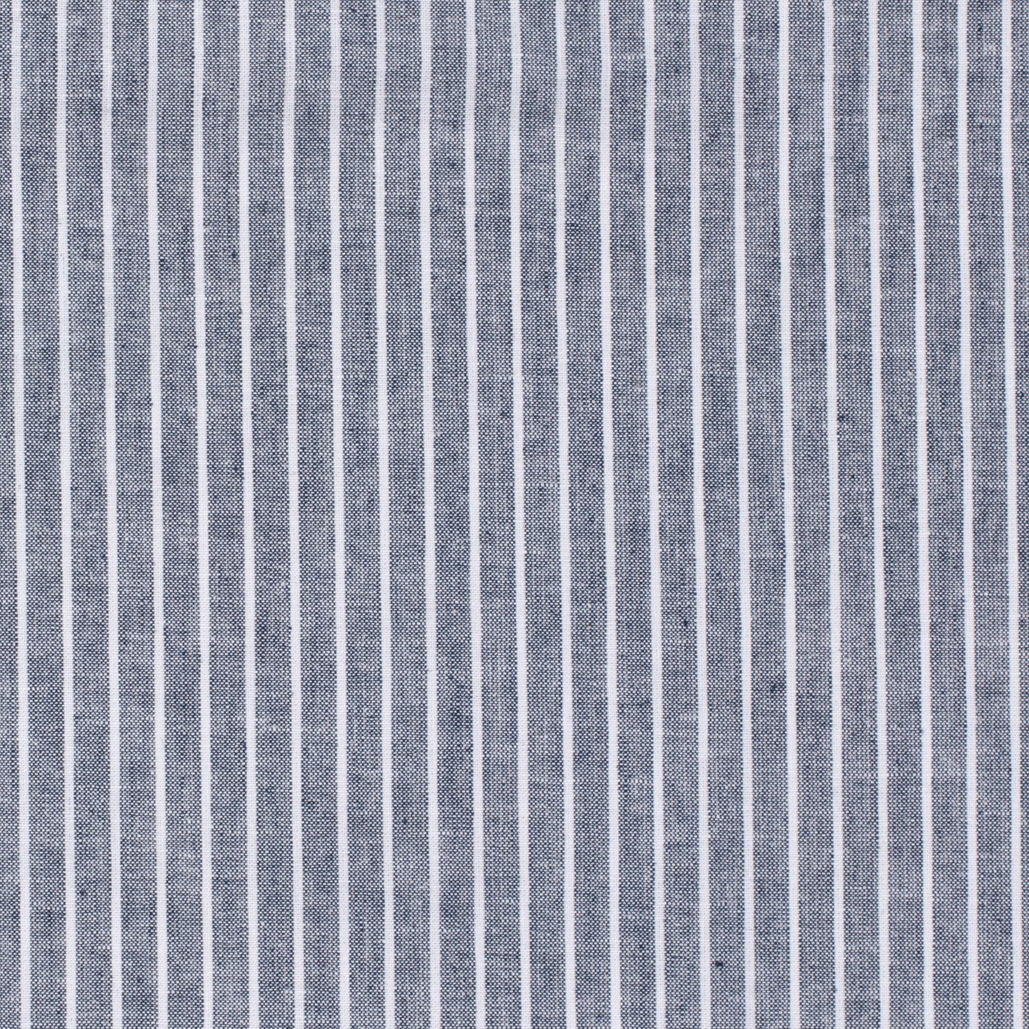 Halvlinne Chambré rand Marinblå, 160 g/m²