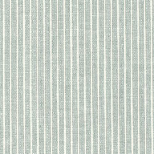 Halvlinne Chambré rand Mörk mint, 160 g/m²