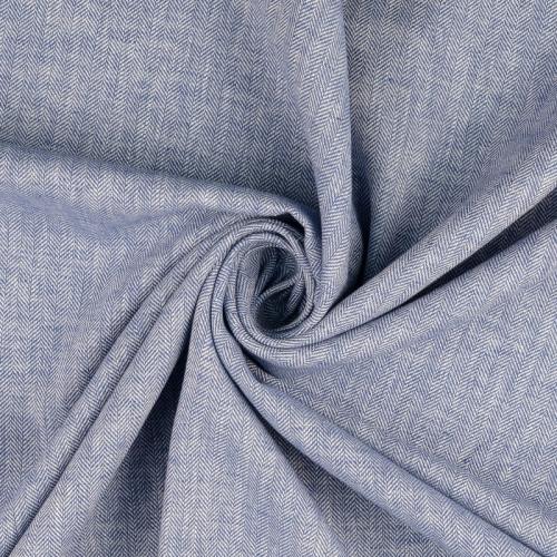 Halvlinne Chambré fiskben Blå, 160 g/m²