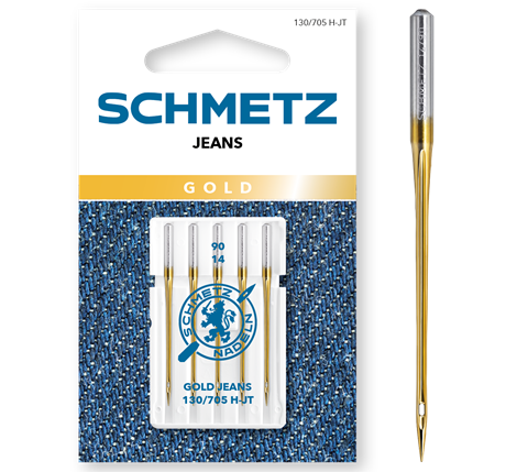 Jeansnålar Gold 5 st - 90/14 - Schmetz