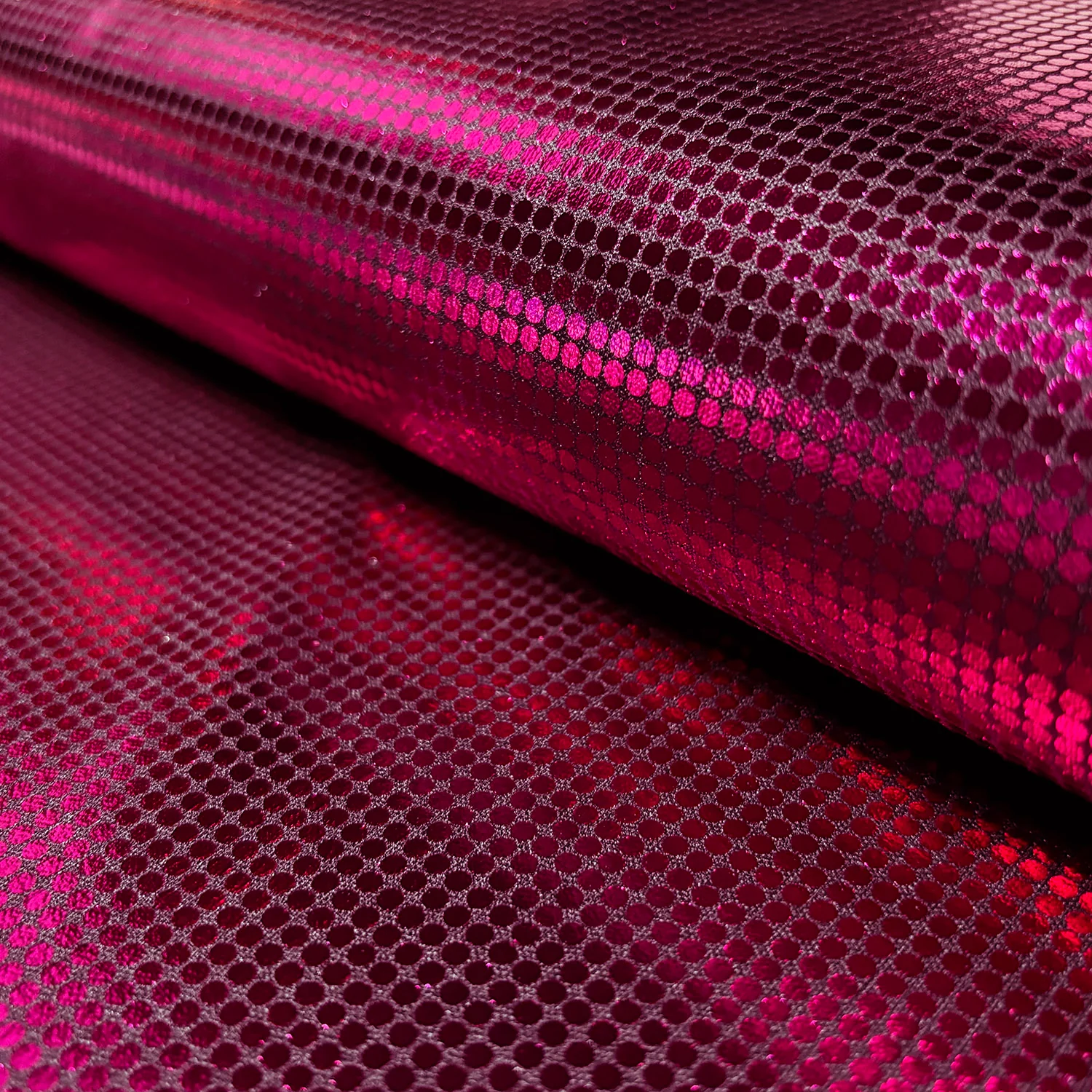 Fuchsia Folie Jersey Dots