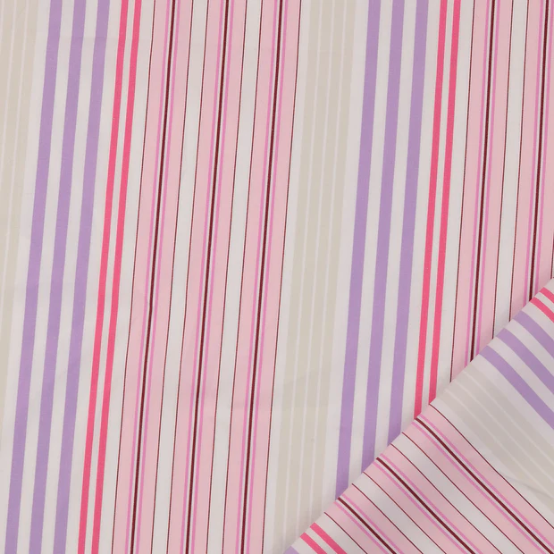 Bomullspoplin Randig