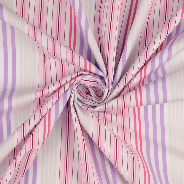 Bomullspoplin Randig