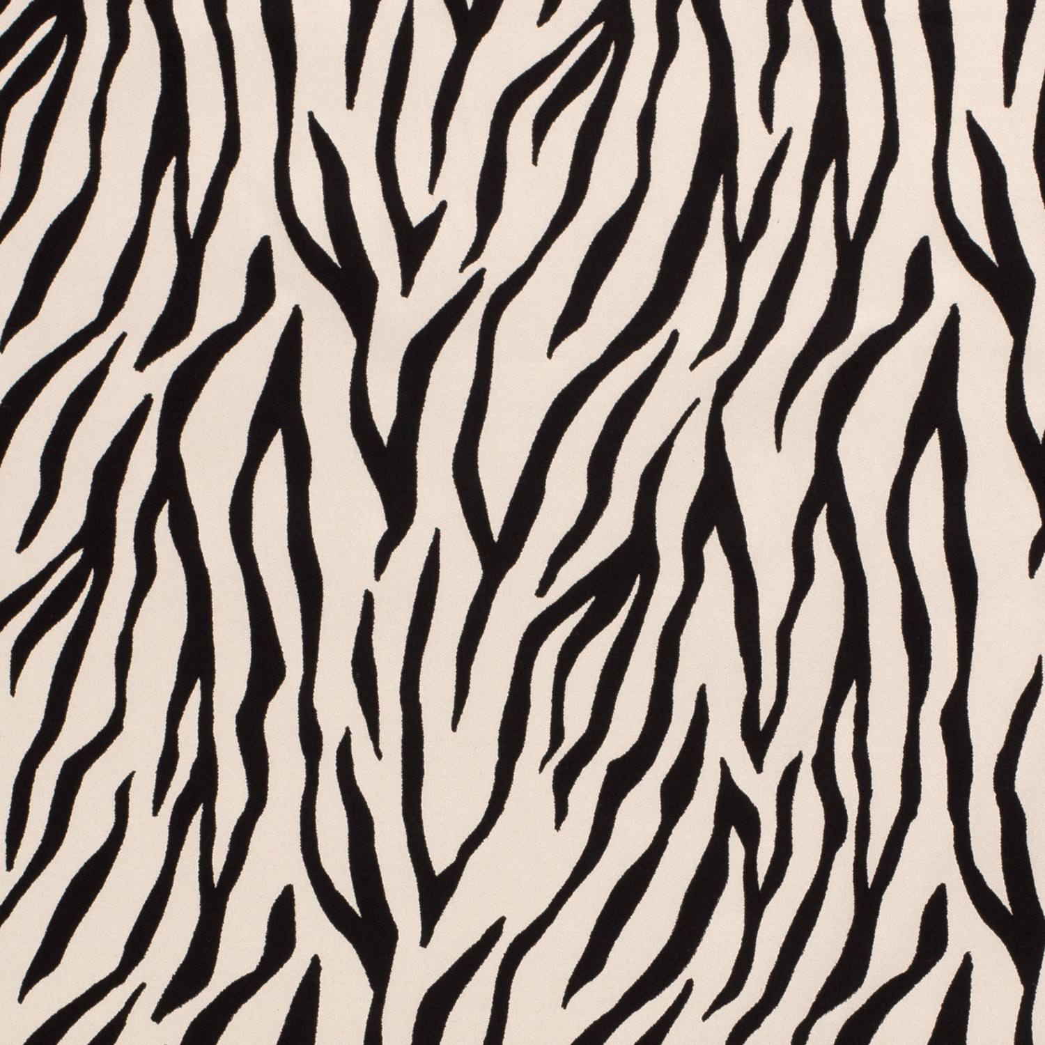 Bomullsatin Zebra Offwhite