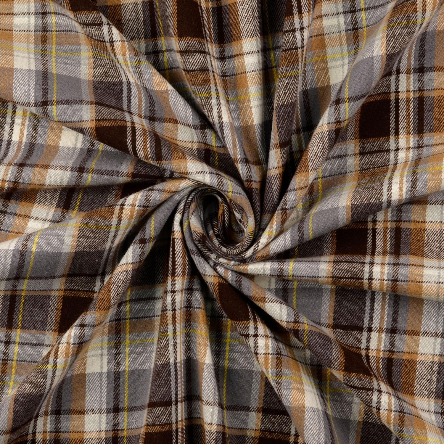 Flanell rutig – brun