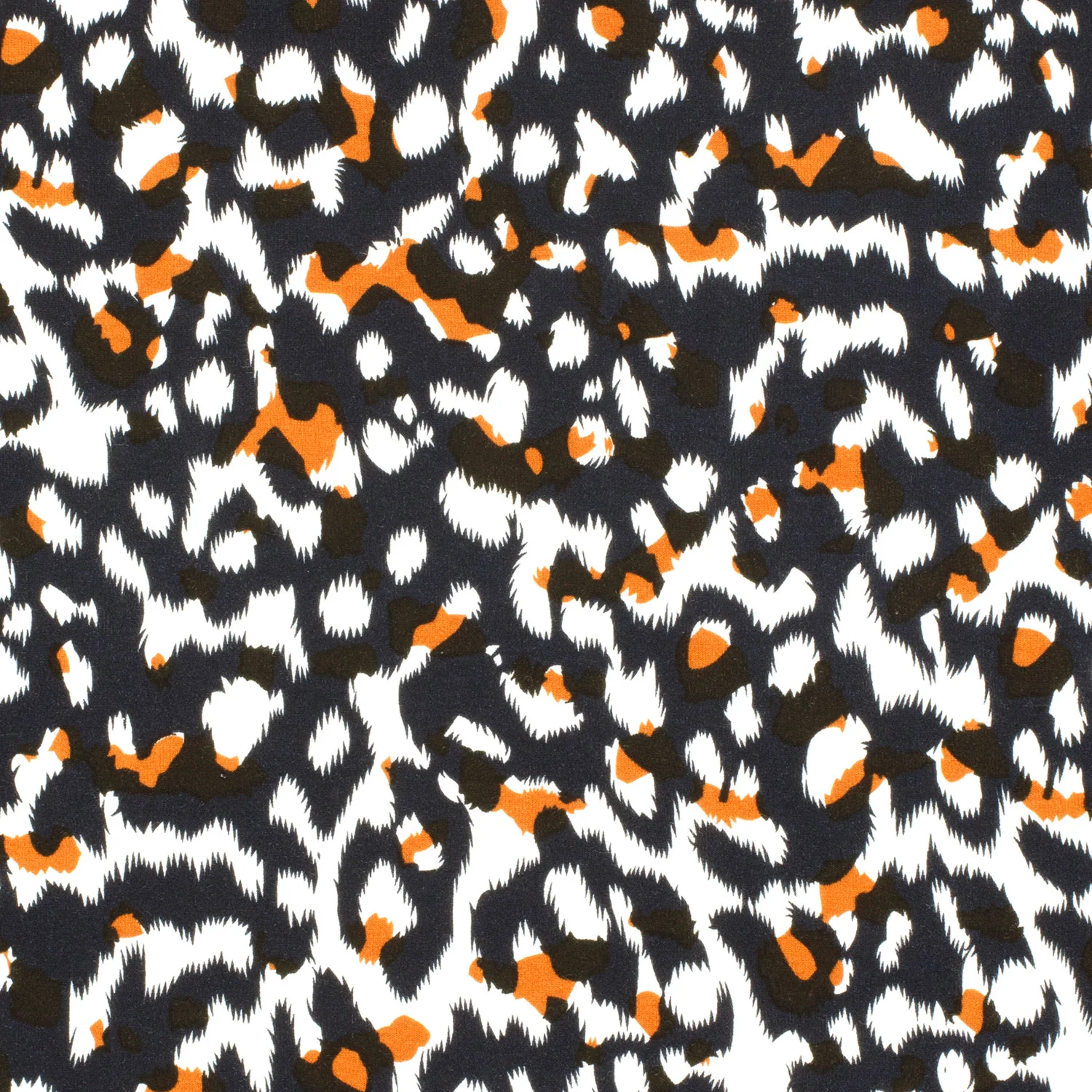 Viskosjersey Leopard Marinblå