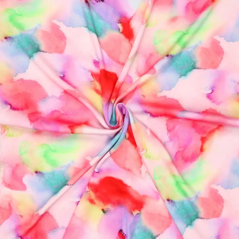 Ambre, Viskossatin rosa akvarell