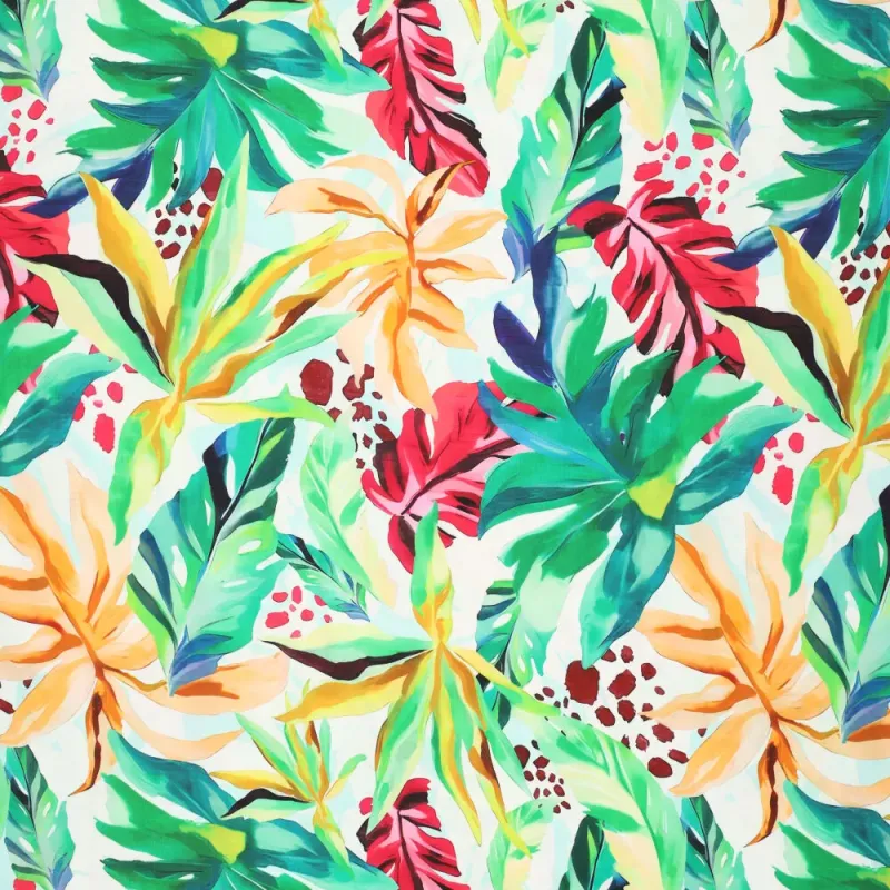 Filou, Viskossatin tropiskt lövtryck grönt