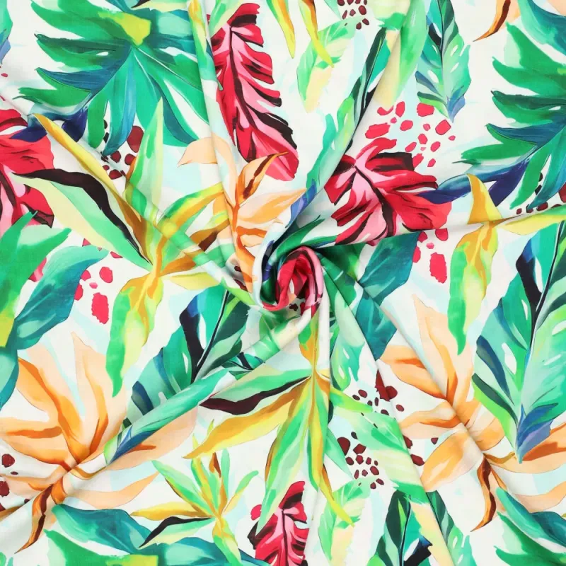 Filou, Viskossatin tropiskt lövtryck grönt