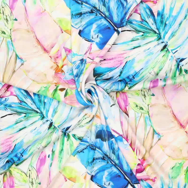 Cezanne, Viskossatin abstrakt lövtryck blå rosa