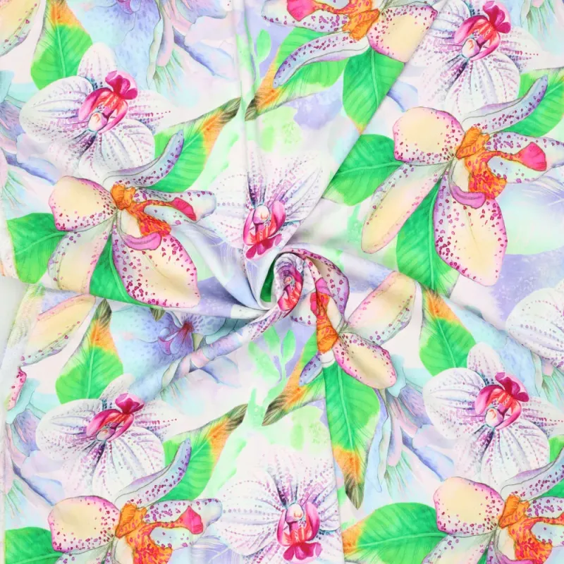 Cezanne, Viskossatin orkidétryck vitt rosa