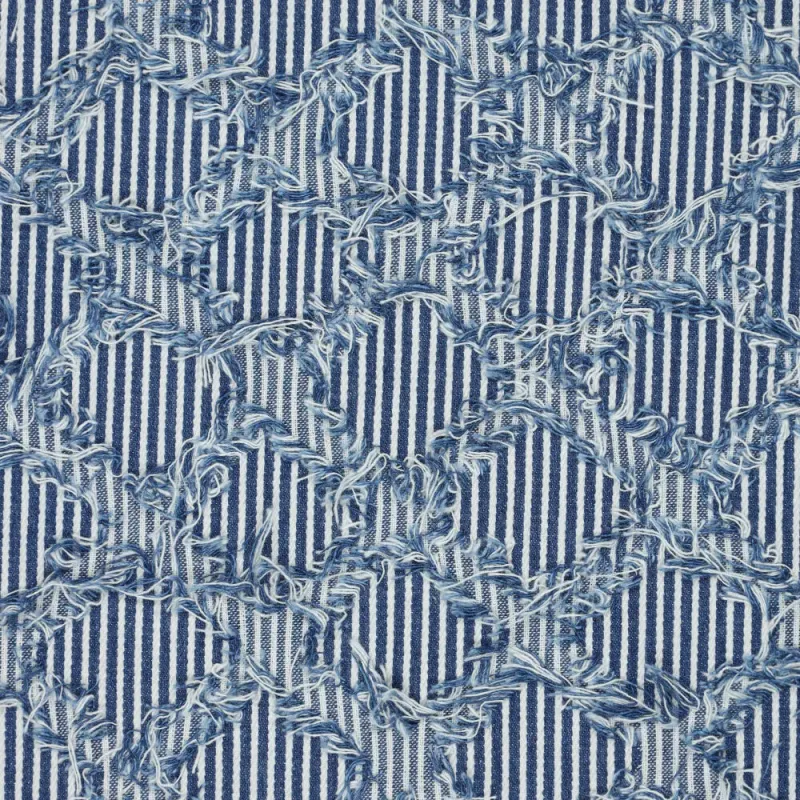 Denim Ruffle Stripes