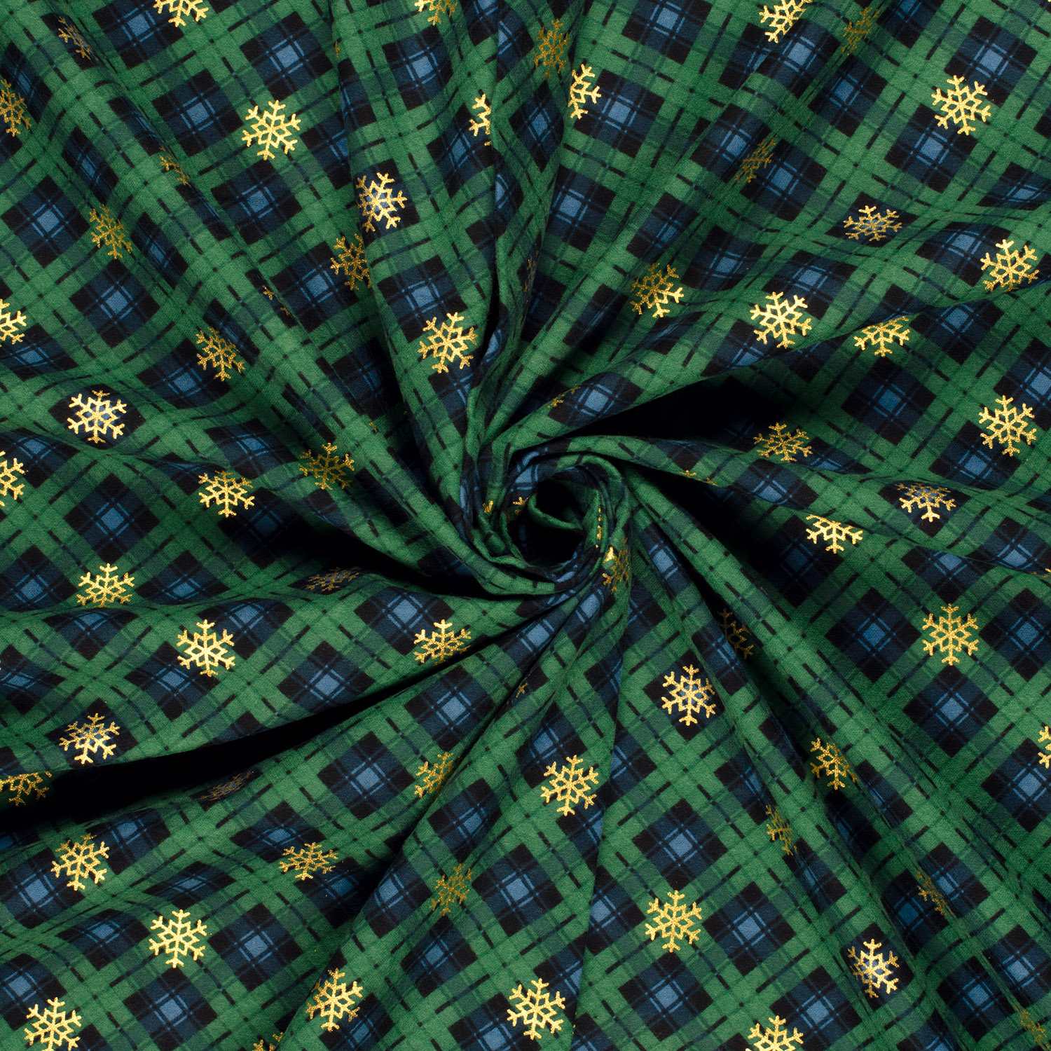 Julmönstrad flannel Grön botten