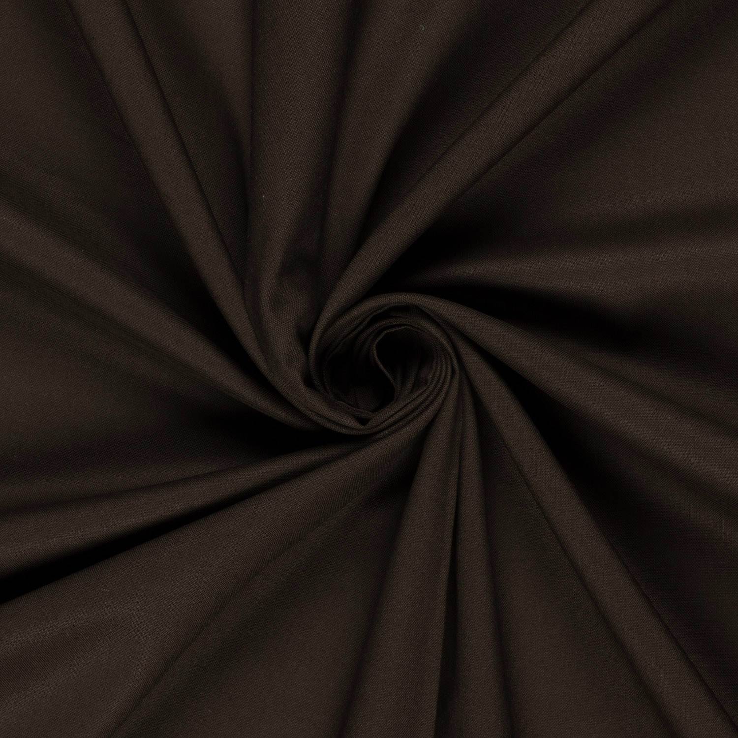Bomullsväv Mörkbrun, 140 g/m²