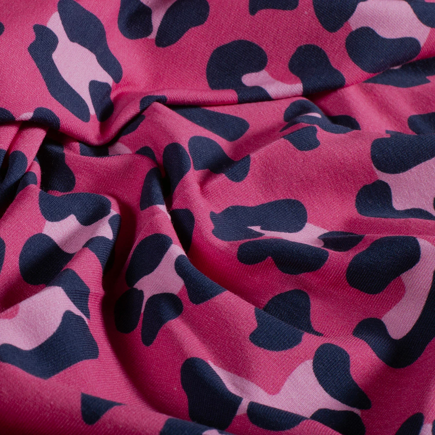 French terry leopard, rosa