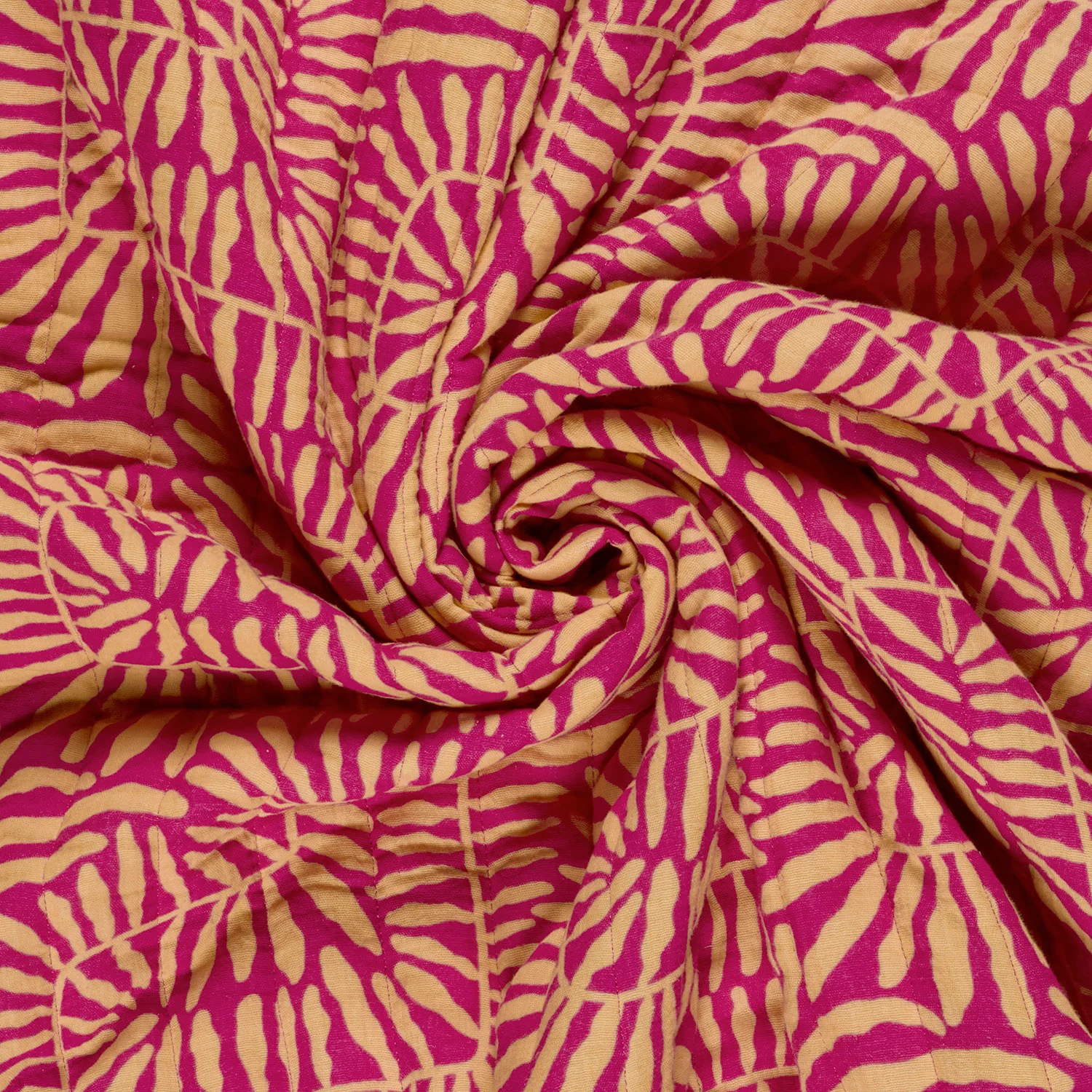 Quiltad muslin abstrakt, 130 cm, 385 g/m²