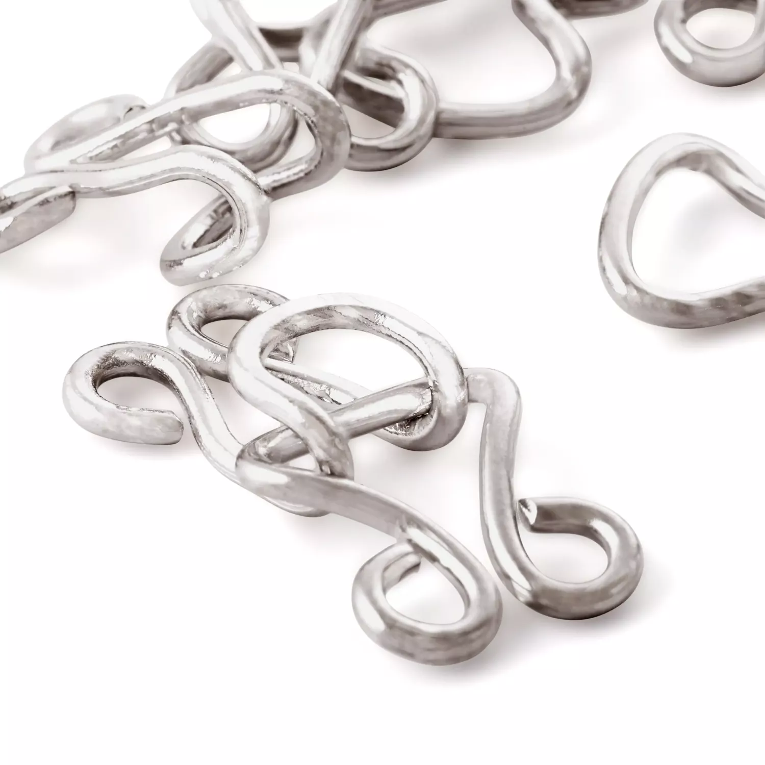 Häktor för korsett Silver