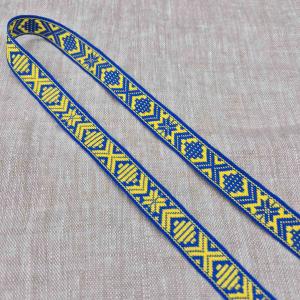 3m Hemslöjdsband 15mm - Gul och blå