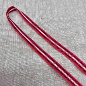 3m Hemslöjdsband 7mm - Röd/Vit/Svart