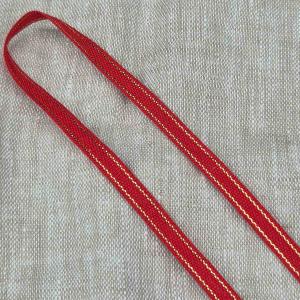 3m Hemslöjdsband 7mm - Röd/Guld