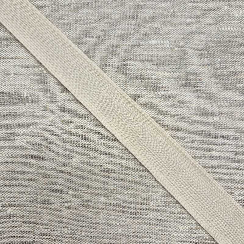 Stickat ullband 28 mm, naturvit