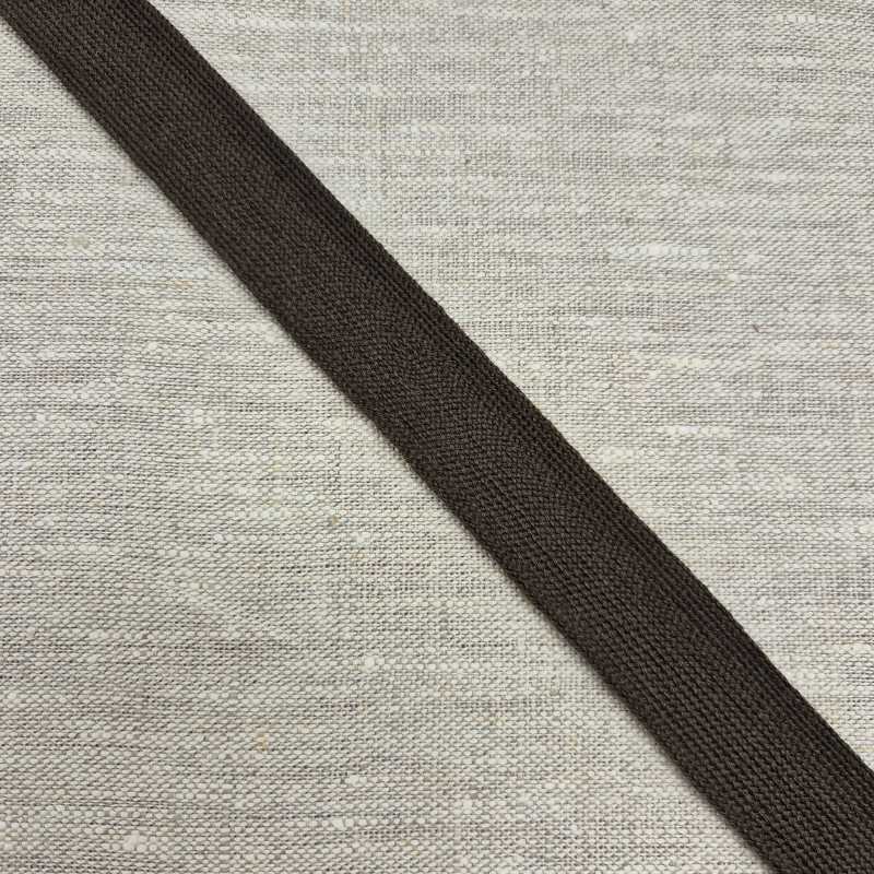Stickat ullband 28 mm, brun