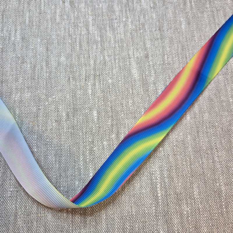Ripsband 25mm Rainbow