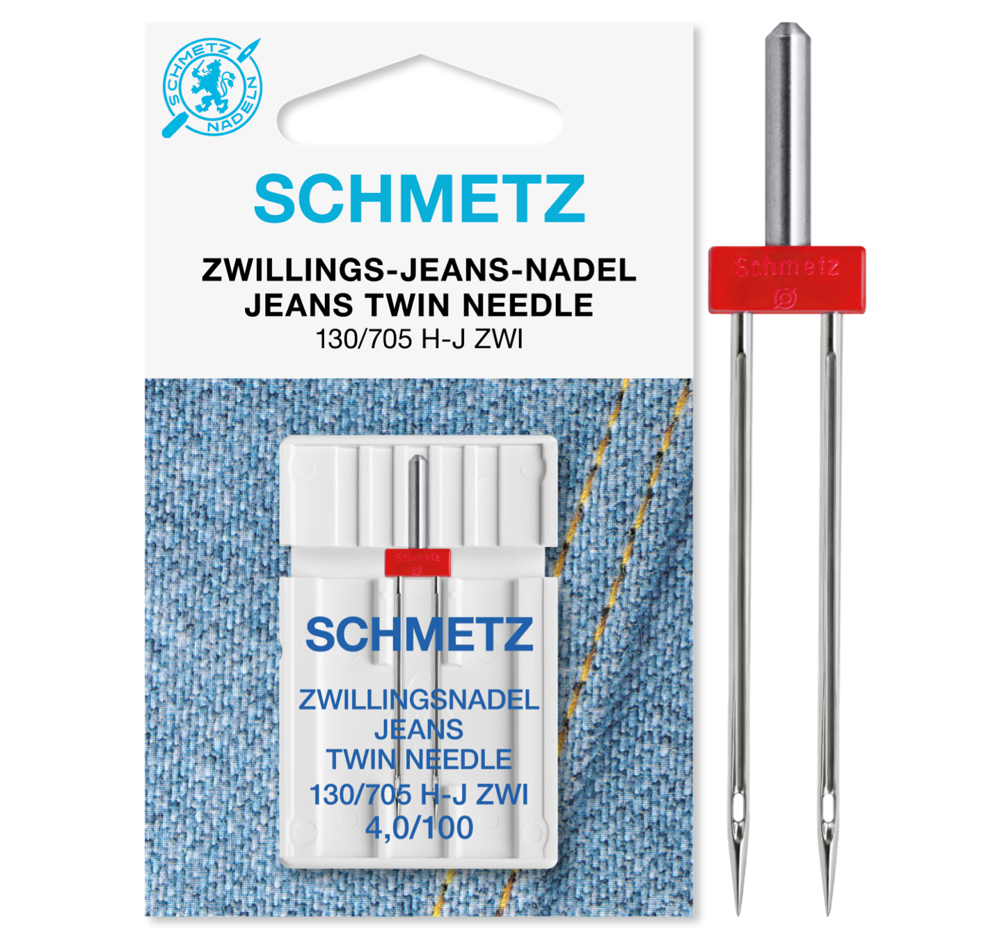 Tvillingnål Jeans 4 mm - 100/16 – Schmetz