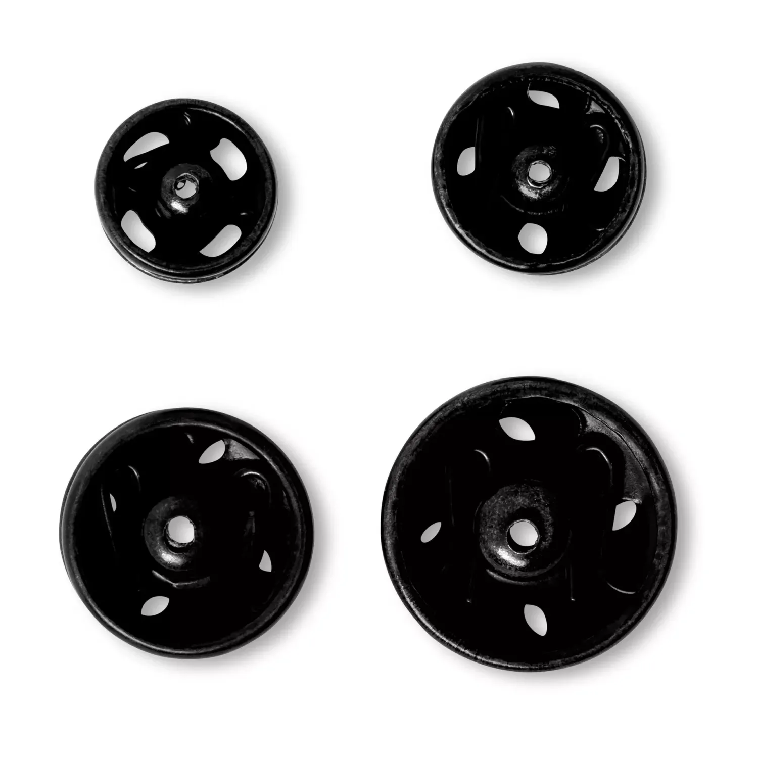 Tryckknappar - Svart 11 mm, 12 st