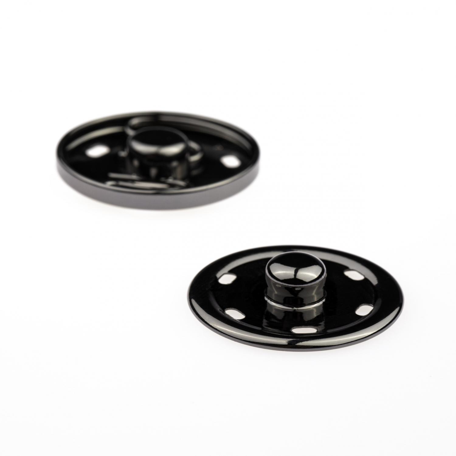 Tryckknappar - Glansig svart 30 mm