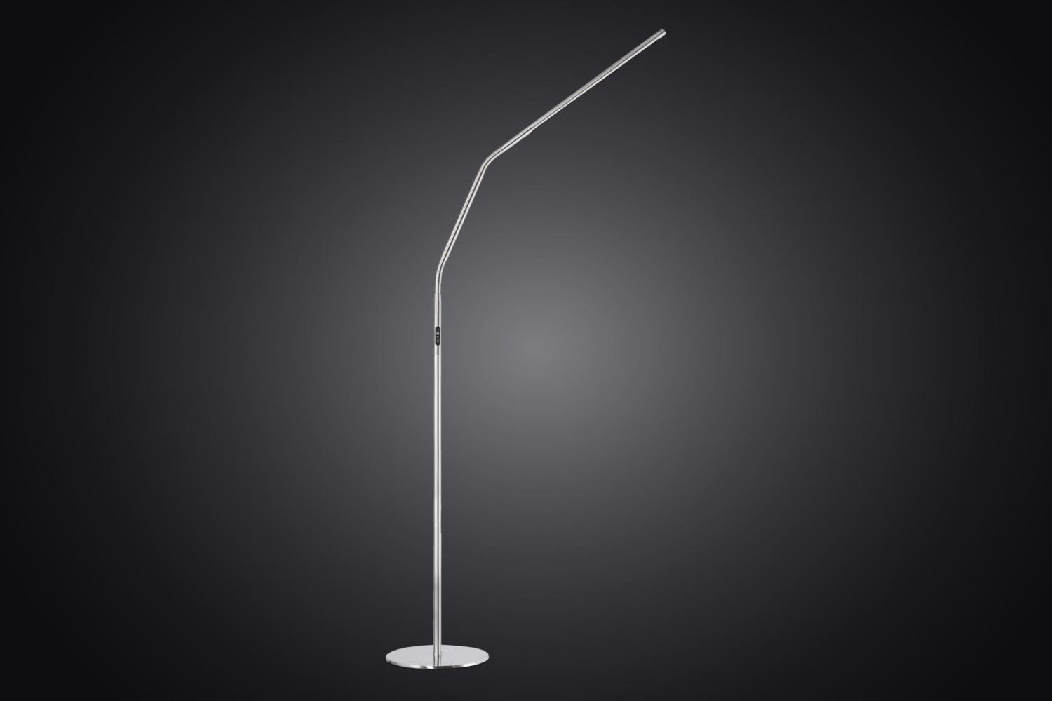 Slimline 4 Floor Lamp Brushed Steel
