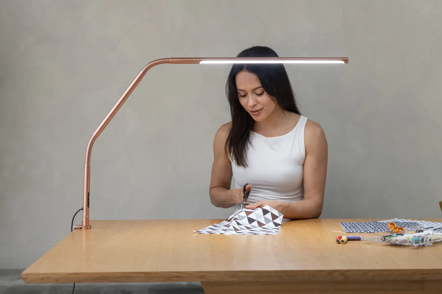 Slimline 4 Table Lamp Rose Gold