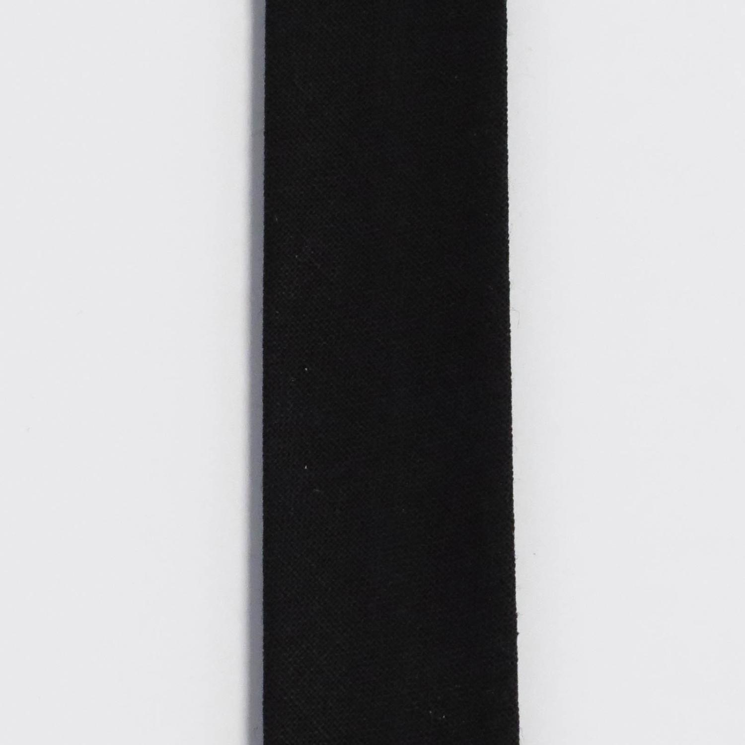Skråband Bomull 13 mm – Svart