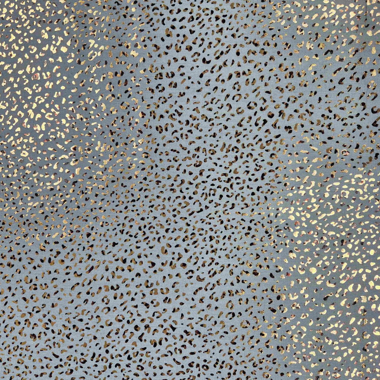 Jeans med leopardprint folie Ljusblå