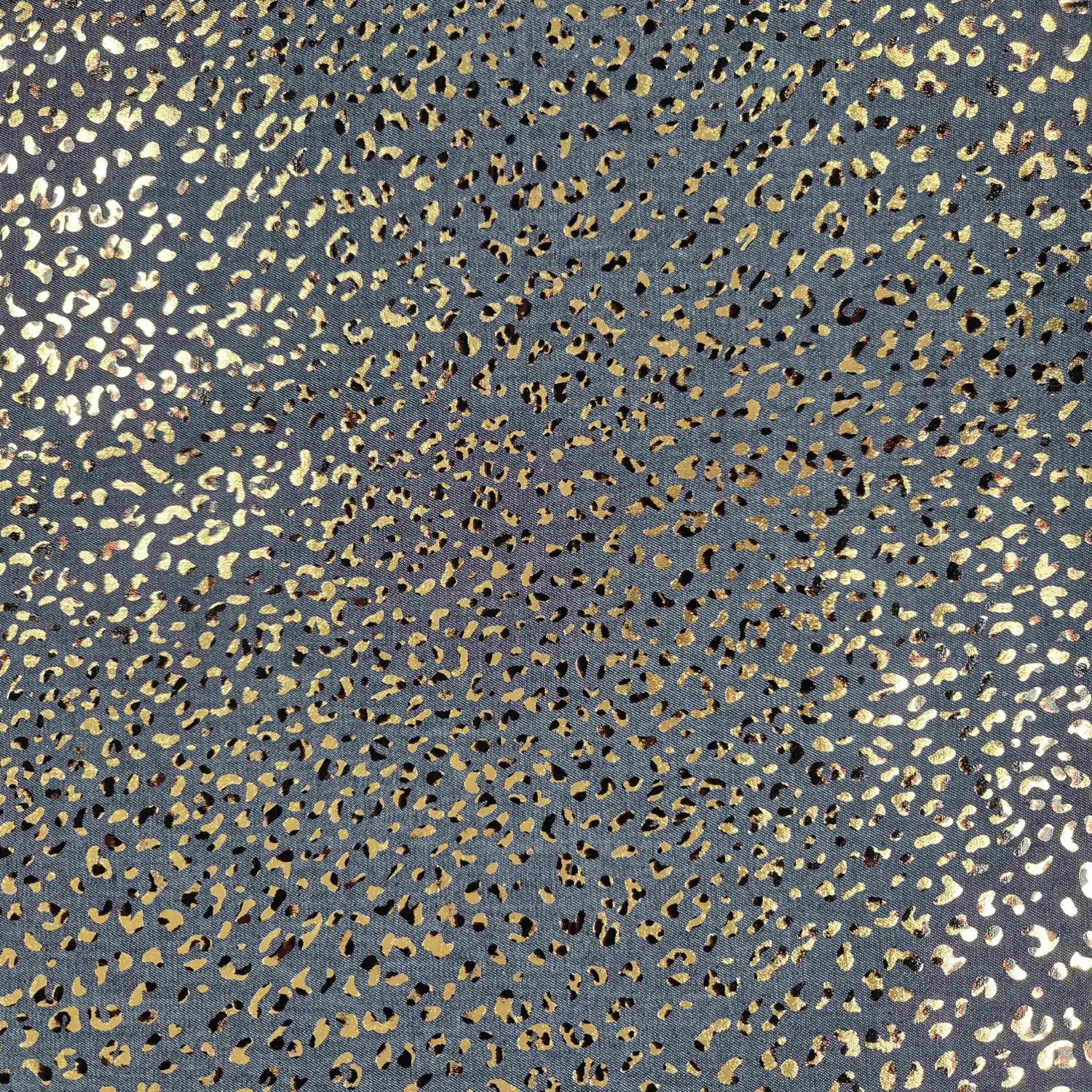 Jeans med leopardprint folie Mörkblå