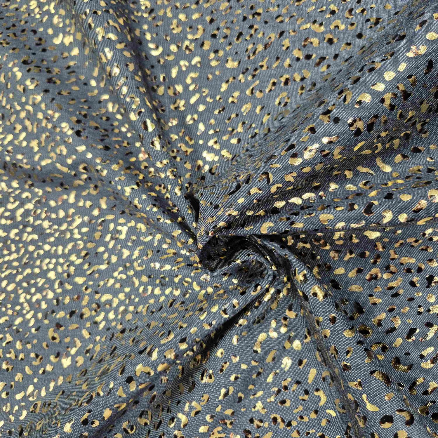 Jeans med leopardprint folie Mörkblå