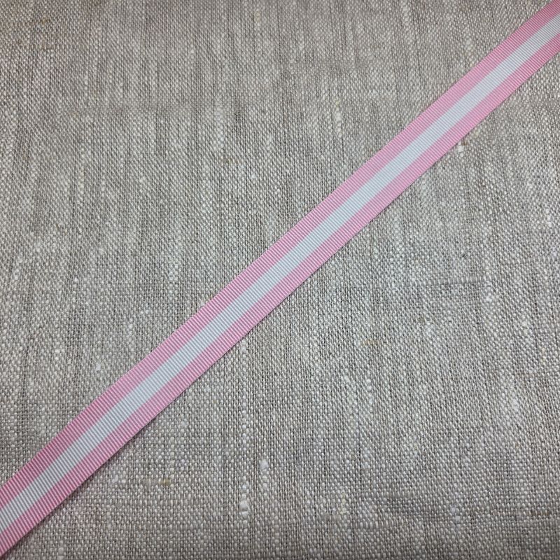 Dekorband randigt 15mm Rosa'