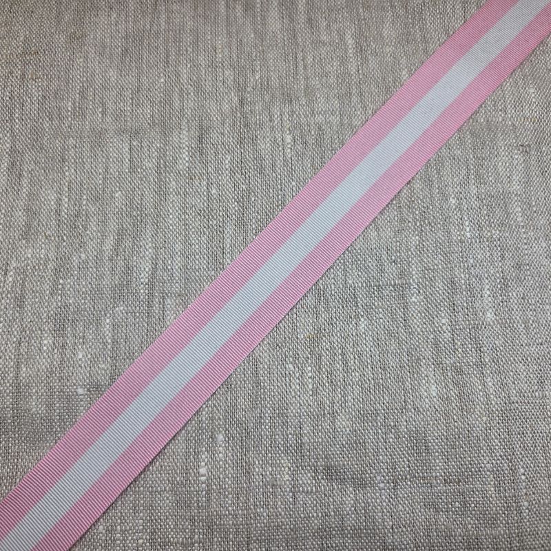 Dekorband randigt 24mm Rosa'