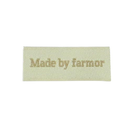Made by farmor - Vävd etikett - 5 x 2 cm